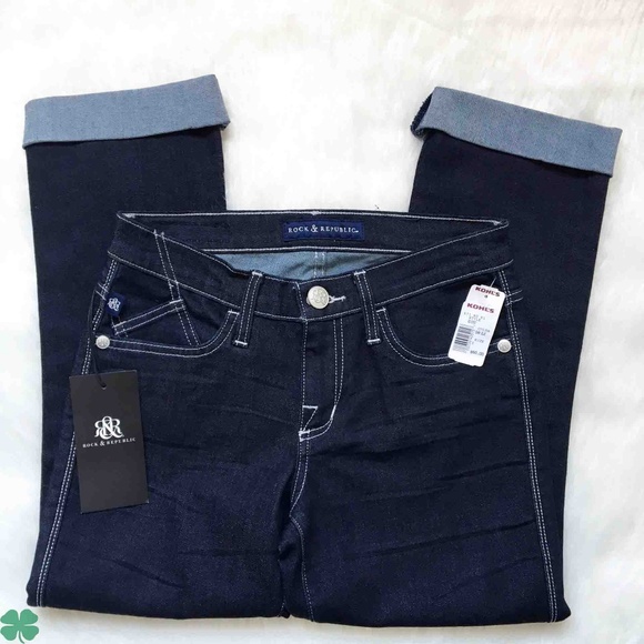 NWT Rock & Republic Mid Rise Capri Jeans Size 6 - Picture 4 of 9